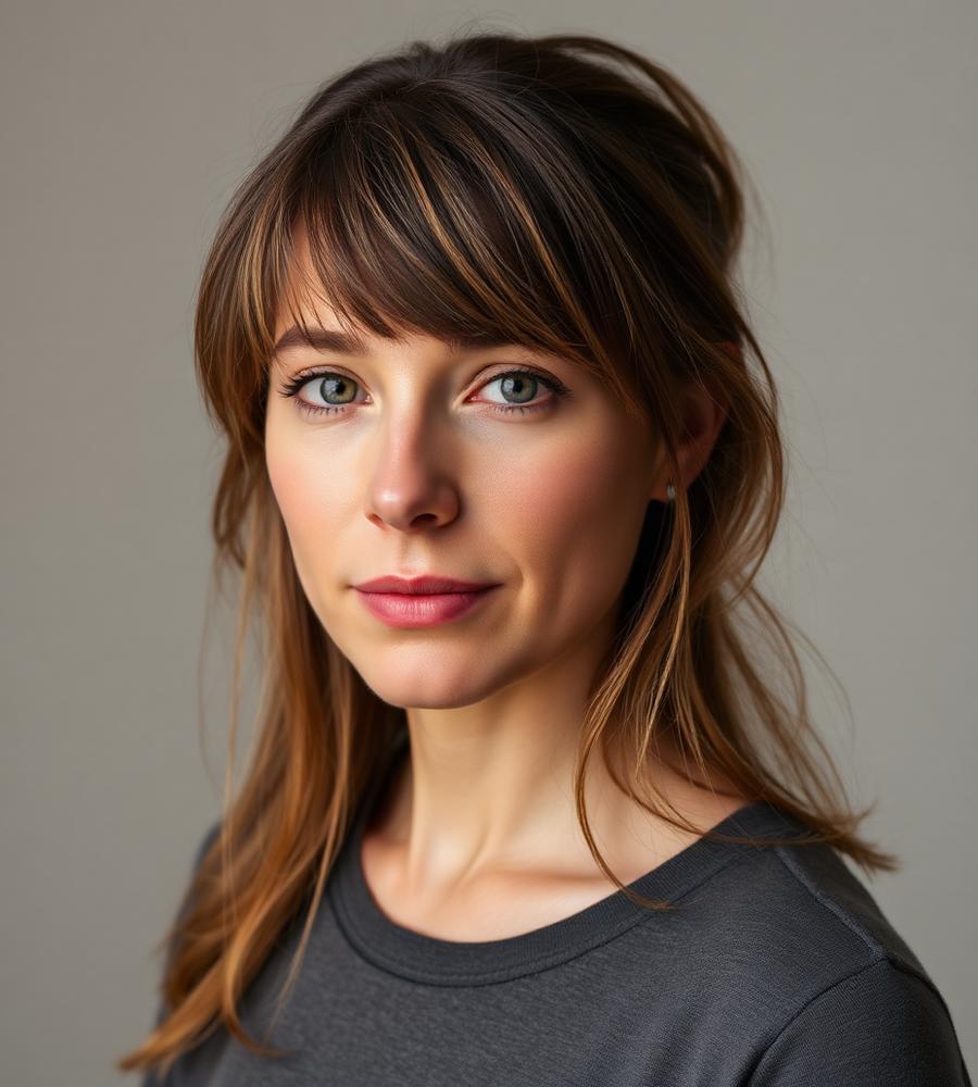 Before — Warm brunette refresh with a glossing finish